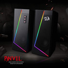 Redragon Gs520 Rgb Desktop Speakers  2 0 Channel Pc Computer Stereo Speaker With