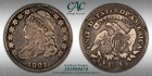 1821 Capped Bust Silver Dime Small Date Very Scarce Cac F15   fresh Cac Grading 