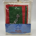 Titan Needlecraft Felt Snowman Ornament Kit Set Of 3  4  High Vintage 