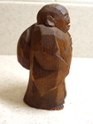 Small Hand Carved Wood Buddha  Statue - 3 1 4 