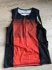 Louis Garneau Men s Pro Sleeveless Vent Tri Top Red Black  X-large  Triathlon