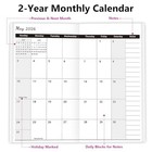 2026-2027 Pocket Calendar For Purse  Two-year Monthly Planner From Jan A purple