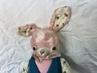Vintage Gund Creations J Swedlin Easter Rabbit Bunny  Blue Vest Pink 60s