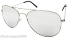 3 Pairs Classic Silver Mirror Sunglasses  Pilot Cop Silver Metal Shades