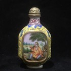 Collections Old Beijing Chinese Cloisonne Enamel Figure-story Bottlegifts