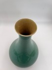 Vintage Chinese Yuhuchun Apple-green Crackle-glazed Porcelain Pear-shaped Vase