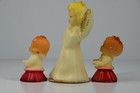 3 Vintage Gurley Christmas Candles Holiday Decor Choir Kids Children Angel Carol