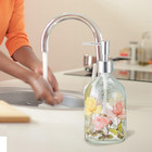 Stylish Glass Soap Dispenser With Pump - 17 Oz Refillable For Kitchen   Bath