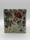 Vintage   Daher   Floral Pattern   Hinged Lid Tea Tin Canister   Made In England