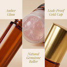 Rose Quartz Essential Oil Roller Bottle  50ml Refillable Amber Glass Roller Bott