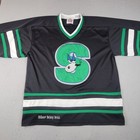 Vtg 90s Snoop Doggy Dogg Hockey Jersey Rock Embassy Embroidered Smoking Dog Osfm