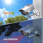 Solar Powered Bullet Dummy Fake Simulated Surveillance Security Cctv Dome Camera