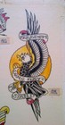 Bob Shaw Tattoo Legend - Large Vintage Original Hand Painted Tattoo Flash