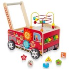 Wooden Baby Walker Activity Toy With Bead Maze And Shape Sorter  Fsc Certified W