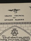 Grand Council Of Knight Masons Certificate 1986 Signed By Great Chief   Scribe