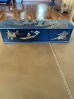 Rare Japanese Antique Lacquered Pencil Box With Geishas From Meiji Period 