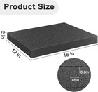 2-pack 16 X 12 X 2  Pre-cubed Customization Gun Case Foam Inserts   Polyurethane