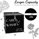 Black Acrylic Card Box With Slot  Lock Money Envelope Holder Wedding Decor