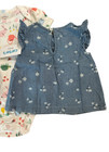 Carter s Baby 3-piece Floral Chambray Top Bodysuit Short Set 3m 6m 9m 12m 24m