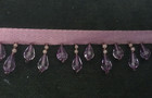 5 5 Yards Purple Beaded Fringe Trim  On   5  Twill Tape 1  125 Long By   Conso