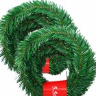 Christmas Pine Garland Artificial Xmas Tree Rattan Banner Party Ornament Decor