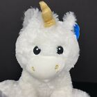 Spark Create Imagine White Unicorn Plush Stuffed Animal Gold Horn Rattle Crinkle