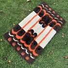 Vintage Mid Century Latch Hook Shaggy Rug Mcm Retro 49 x 29 