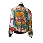 Vintage Baroque Print Bomber Jacket Women   s Size Medium Lightweight 90 s 80 s
