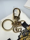 Rare Gucci Tiger Head Gg Supreme Gold Tone Key Ring Bag Charm