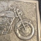 Silver Tone Metal Rectangular Motorcycle Biker Belt Buckle Fits 1 5 In