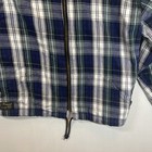 Vermont Flannel Co Hoodie Large Blue Green Plaid Organic Cotton Usa Pullover