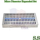 10 Sets 20 Pcs Rhoton Micro Dissector Expanded Set With Free Sterilization Tray