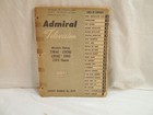 Vintage Admiral Television Manual S529 Tv