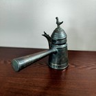 Vintage Brass Dallah Coffee Pot  Arabic Turkish Islamic Middle Eastern 7 25  