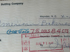 Approx  225 Vintage Coca-cola Bottling Company Checks From 1970 s - Mayodan Nc 