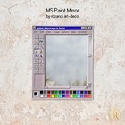 Ms Paint Mirror With Custom Title  Retro Wood Windows Paint Frame  Free Shipping