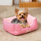 Cozy Self-warming Pink Plush Bed For Small Dogs And Cats