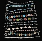 Bracelet Lot 12 Vintage Mixed Designs Overall 6 25  To 8 