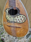 Vintage Bowl Back Mandolin Inlaid Peacock  Awesome Circa 1900  No Label