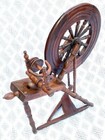 Antique Saxony Wooden Handforged Spinning Wheel With 18  Wheel 1800 s