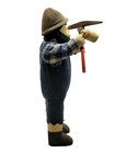 Vintage Wooden Folk Art Figurine Hand Carved Man Gardener Statue Figurine 15  