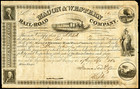 Ga Macon   Western Rail-road Co Sept 17th 1863 Civil War Era Stock Certificate