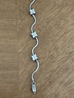 14k White Gold With Cz Accented Flowers Tennis Bracelet Link  6-7 8 
