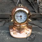 Vintage Dive Scuba Helmet Shelf Desk Clock   12 Hour Time Clocks Portable Decor 
