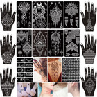 16 Sheets Temporary Henna Tattoo Kit  87 Pcs Reusable Tattoo Stencils Sets India
