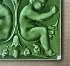 2 Antique Boote - Art Nouveau Majolica Tiles C1900