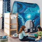Ikea Kura Kids Bed Tent Canopy Netting  Space  Blue   New