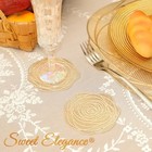  Coasters Rose Gold Coaster Set Of 6 Hollow Pvc Coaster Rose Shape Cup Mats 