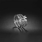 Custom Double Name Hearts Ring Cursive Stainless Steel Partner Jewelry Women