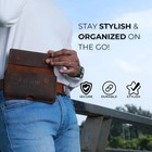 Genuine Leather Horizontal Phone Holster For Men  Horizontal Cell Phone Holder 